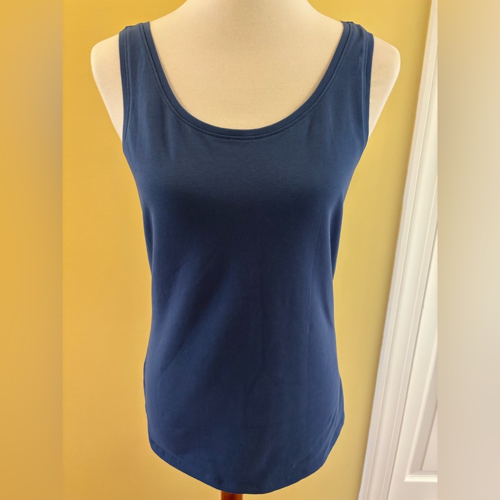 NIC+ZOE Fitted Blue Tank Top